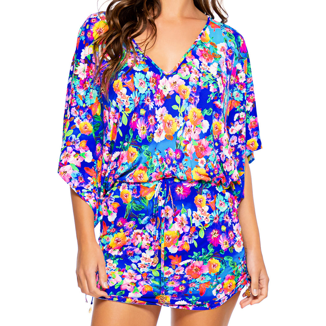 WATER BLOSSOMS - Cabana V Neck Dress