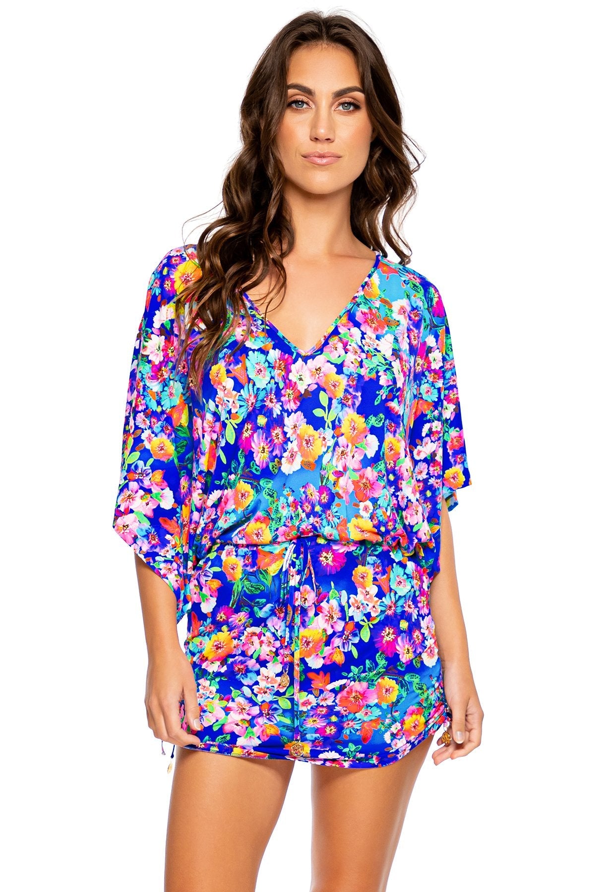WATER BLOSSOMS - Cabana V Neck Dress