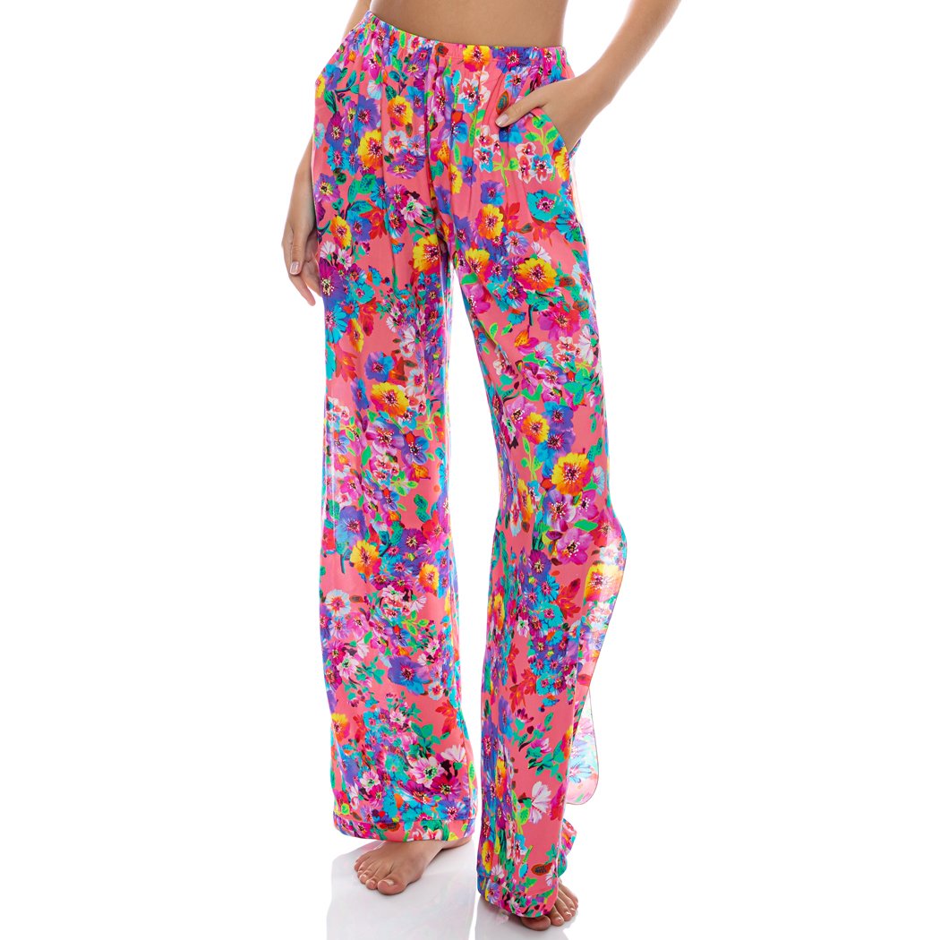 WATER BLOSSOMS -Split Side Wide Leg Pant