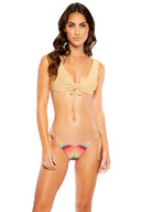 MUSE FEELS - Wavy Ruched Back Full Tie Side Bottom