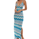 SKY WAVES - V Neck Long Dress