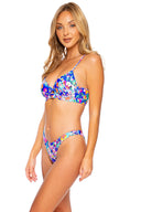 WATER BLOSSOMS - High Leg Brazilian Bottom