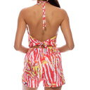 LOVE ME WILD - Front Twist Halter Short Romper