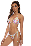 AMOR Y PLAYA - Wavy Ruched Back Tie Side Bottom