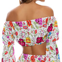 AMOR Y PLAYA - Off The Shoulder Flare Sleeve Top