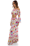 AMOR Y PLAYA - Ruffle Hem Maxi Skirt