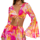 RETRO DREAM - Bell Sleeve Crop Top