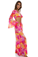 RETRO DREAM - Open Sides Wide Leg Pants