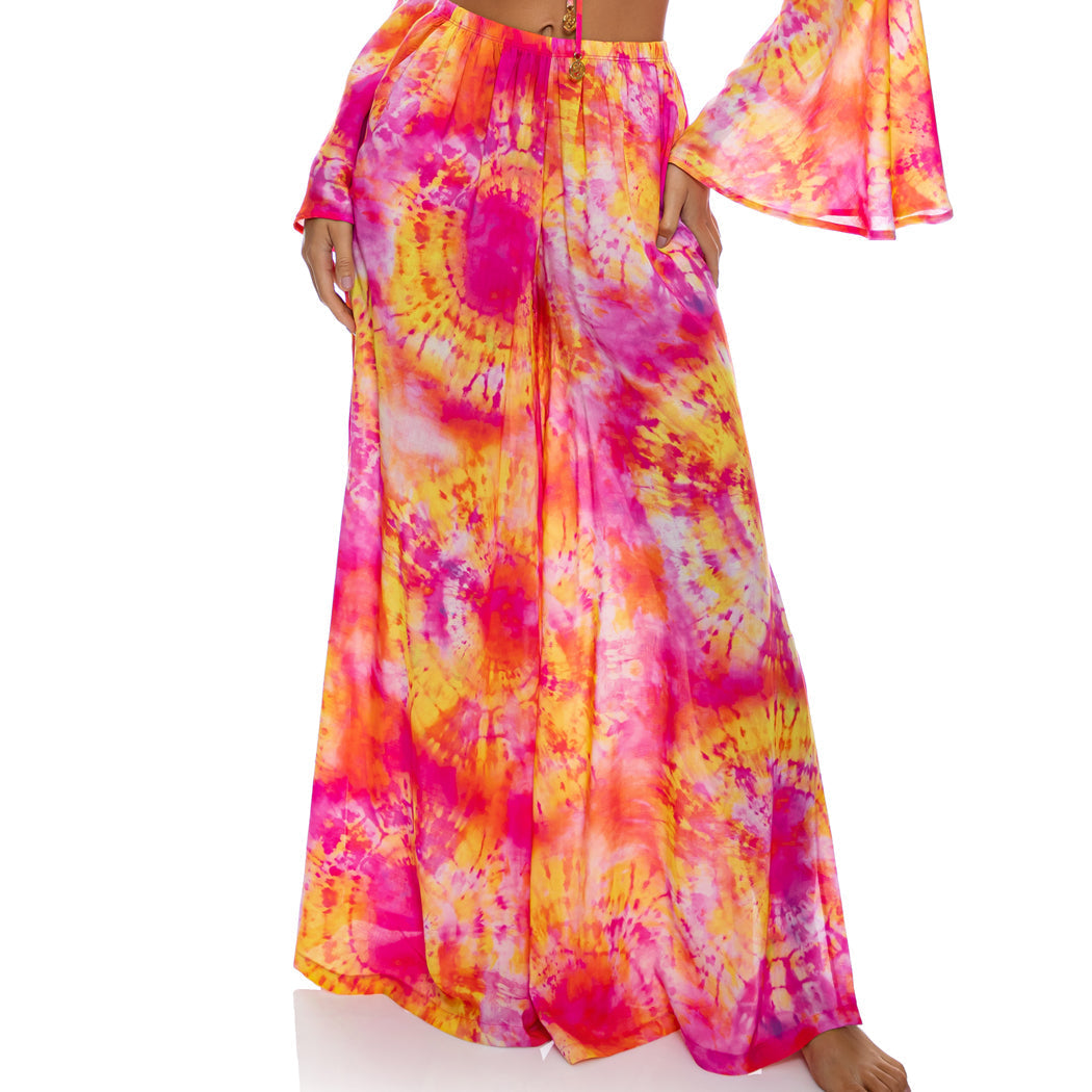 RETRO DREAM - Open Sides Wide Leg Pant