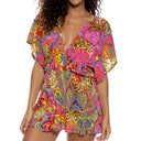 SHORE THING - Playera V Neck Ruffle Dress