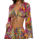 SHORE THING - Bell Sleeve Crop Top