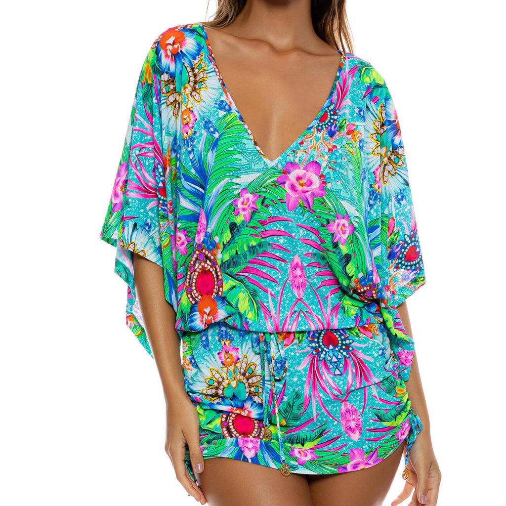 HIDDEN GEMS - Cabana V Neck Dress