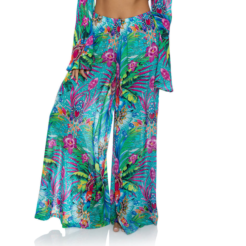 HIDDEN GEMS - Open Sides Wide Leg Pant