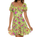 TI AMO - Ruched Square Neckline
Dress