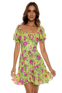 TI AMO - Ruched Square Neckline
Dress