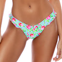 TI AMO - Reversible Ruffle High Leg Brazilian Bottom