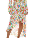 IL MARE - Ruffle High Low Slit Skirt