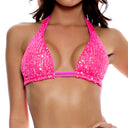 CHASING STARS - Sequins Triangle Halter Top