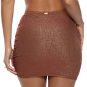 TOASTED GLOW - Scrunch Up Mini Skirt